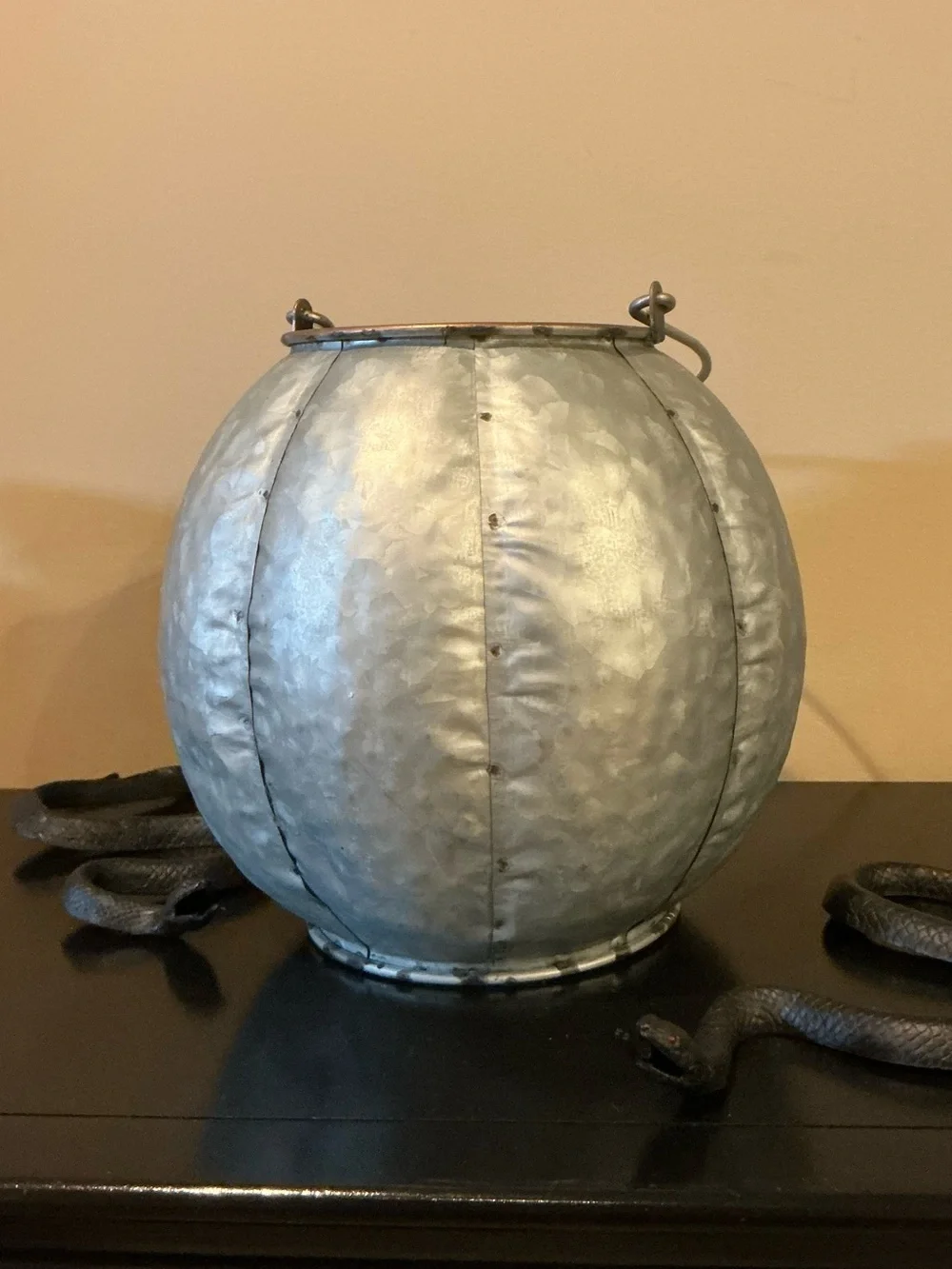 Galvanized Halloween Jack-o-Lantern Luminaria 🎃